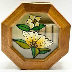 Wooden jewelry box.